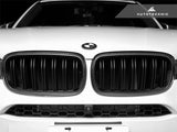 AutoTecknic Dual-Slats Carbon Fiber Front Grille Set - F15 X5 | F85 X5M & F16 X6 | F86 X6M by AutoTecknic ATK-BM-0174-DS-CF