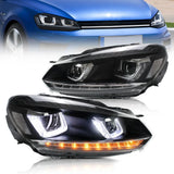 VLAND LED Headlights Halogen Models (Lower DRL) - VW / Mk6 / Golf