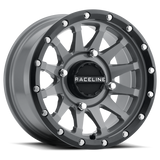 Raceline Trophy 14" 4x156 Grey and Black Lip