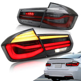VLAND LED Tail Lights (Clear Lense w/ Sequential Turn Signals) - BMW / F30 / F80 / 3-Series / M3 by VLAND YAB-BW-0293-CB-P02