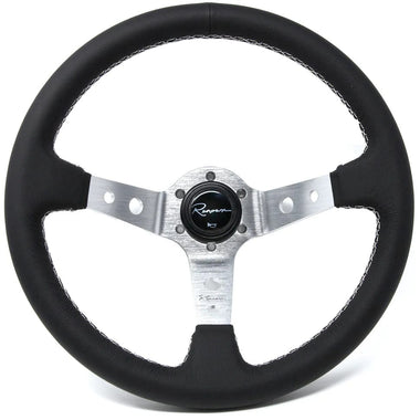 Renown Leather Renown 100 Steering Wheel Silver / White 100SL