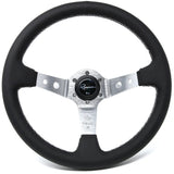 Renown Leather Renown 100 Steering Wheel Silver / White 100SL