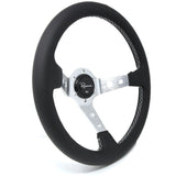 Renown Leather Renown 100 Steering Wheel Silver / White 100SL