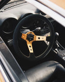 Renown Alcantara Suede Renown 100 Steering Wheel Gold 100GS