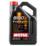 Motul 8100 X-CESS GEN2 Synthetic Motor Oil 5W-40 (5L) by Motul 110905
