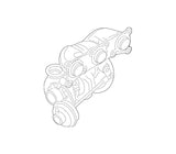 Turbocharger Front - BMW N54 F01 740i F02 740Li E71 X6 xDrive35i | 11657593022