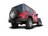 Borla Borla 12-14 Jeep Wrangler JK 2Dr & 4Dr Rear Section ATAK Single Sqaure Rolled Angle-Cut Exit Exhaust BOR-11860