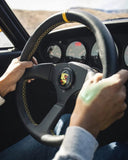 Renown Leather / Yellow Stripe Renown 130R Steering Wheel Dakar Competition / Yellow 130RDLC