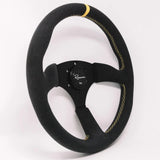 Renown Alcantara Suede / Yellow Stripe Renown 130R Steering Wheel Dakar Competition / Yellow 130RDSC