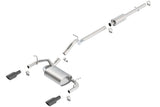 Borla Borla 12-16 Jeep Wrangler 3.6L AT/MT 4DR 4WD S SQ RL AC SR 2.5in 2in TIP 3.5inx3.28in Black Chrome BOR-140459BC