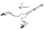 Borla Borla Atak Cat-Back 15-17 Ford Mustang GT 5.0L V8 MT/AT 3in pipe 4in Black Chrome Tips BOR-140630BC