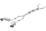 Borla Borla 16-17 Chevy Camaro 6.2L 4in Dual CF Tips w/Black Core Dual Split Exit ATAK Catback Exhaust BOR-140688CFBA