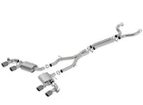 Borla Borla 17-18 Chevrolet Camaro ZL1 6.2L V8 S Type Catback Exhaust w/ Dual Mode Valves CF Black Anod BOR-140726CFBA
