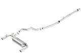 Borla Borla 16-17 Ford Focus RS 2.3L MT Round Angle-Cut Tips Split Rear Exit ATAK Catback Exhaust BOR-140730
