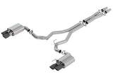 Borla Borla 2018 Ford Mustang GT 5.0L AT/MT 3in ATAK Catback Exhaust Black Chrome Tips w/ Valves BOR-140743BC