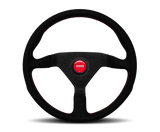 MOMO Tuning Montecarlo Alcantara 350 Diameter Steering Wheel (Red Stitching) by MOMO MCL35AL3B