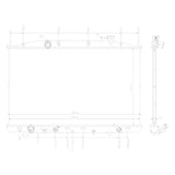 Radiator - Honda by Nissens 19010RV0A51-NIS