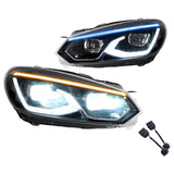 VLAND LED Headlights Halogen Models (Upper DRL)  - VW / Mk6 / Golf
