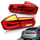 VLAND LED Tail Lights (Clear Lense w/ Sequential Turn Signals) - BMW / F30 / F80 / 3-Series / M3 by VLAND YAB-BW-0293-R-P02