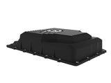 aFe 17-24 Ford F-150 10R60/10R80 Pro Series Rear Transmission Pan Black w/ Machined Fins by AFE 46-71330B