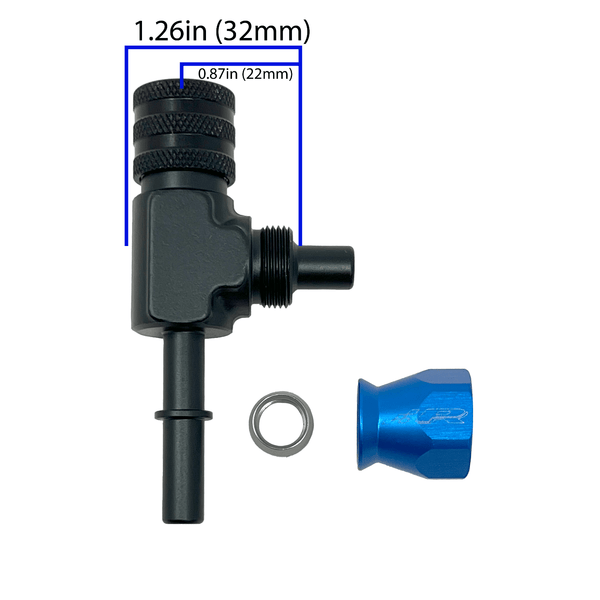 Precision Raceworks Fuel Line Fitting AN6 PTFE Tee - 7.89mm(5/16