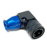 Precision Raceworks Precision Raceworks PTFE AN6 90 Degree Fitting to 9.89 Female QC 201-0233