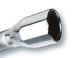 Borla Borla 2.5in Inlet 4in Single Round Rolled Edge Outlet x 8in Long Weld On Exhaust Tip BOR-20235