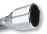 Borla Borla 2.5in Inlet 4.5in Round Rolled Angle Cut Phantom X 7.75in Long Embossed Universal Exhaust Tips BOR-20247