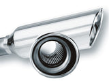 Borla Borla 2.25in Inlet 4in Round Rolled Angle Cut Resonated x 13in Long Exhaust Tip BOR-20248