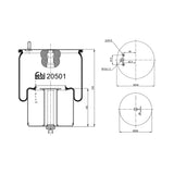 Air Spring - Volvo by Febi 1076594-FEB