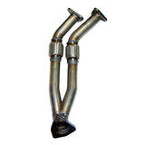 Techtonics Mk3 | Mk2 VR6 Dual 2in Stainless Downpipe w/O2 sensor by Techtonics 251 235X