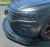 Ventus Autoworks Lip Version Front Splitter with Silver Support Rods - VW | MK7 | Jetta GLI (SCRATCH AND DENT)