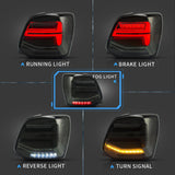 VLAND LED Tail Lights (w/ Sequential Turn Signals) - VW Mk5 Polo by VLAND YAB-PL-0292HS-RHD-P02