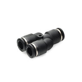 Nuke Performance Pneufit Quick Connect Y Fitting 6 mm (1x) to 6 mm (2x) by Nuke Performance 300-10-129