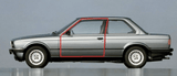 CAtuned CAtuned E30 2 door inner door seals E30Seal2dr