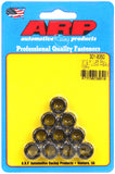 ARP M10x1.25 Sml Clr/Low Head 12PT Nut Kit 8740 Chrome Moly Black - 10 PK