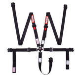 RaceQuip Camlock 5 Point 2In Auto Racing Harness Set / Pull-Down Lap / SFI 16.1 Seat Belt Set- Black by Racequip RQP841001