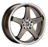 Enkei Wheels EV5 18" 5x100/114.3 Bronze w/ Machined Lip by Enkei 446-875-0245ZP