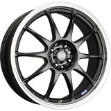 Enkei Wheels J10 17" 5x100/114.3 Black w/ Machined Lip by Enkei 409-770-12BK