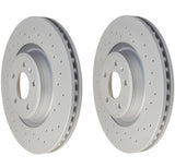 Cross Drilled Front Brake Rotor Set (345x30mm) - Audi / B8 / S4 / S5 / C7 / A6 / A7 / Q5 8R by Zimmerman 4G0615301-ZIM-KT
