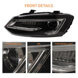 VLAND LED Headlights - VW Mk5 Polo by VLAND YAA-PL-0291-Dem-GIT-LHD-P02