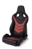 Recaro Recaro Sportster GT Display Seat (Dynamic/Reclinable) - Black Vinyl/Red Suede w/Chrome Base 410.1GT.3164-D