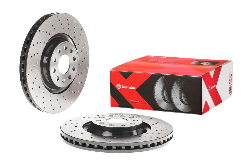 X-Drilled Front Rotor Set (340x30mm) - VW/Audi Mk7 / Gti & Gli / Tigua ...