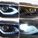 VLAND LED Headlights Halogen Models (Upper DRL)  - VW / Mk6 / Golf
