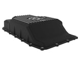 aFe 17-24 Ford F-150 10R60/10R80 Pro Series Rear Transmission Pan Black w/ Machined Fins by AFE 46-71330B