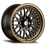 Avid 1 AV-12 15" 4x100 Matte Black/ Bronze Lip by Avid1 Wheels AV1215804C25BZ