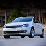 VLAND LED Headlights Halogen Models with Demon Eyes - VW / Mk6 / Golf