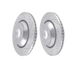 IMC DFC Brake Rotor - Drilled and Slotted - Silver (340 mm) 631-74030L-R