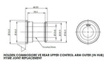 SuperPro 2008 Pontiac G8 Rear Upper Control Arm Outer Bushing Set by Superpro SPRSPF5236K