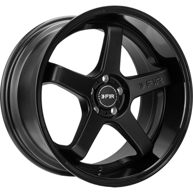 F1R F1R FC5 18" 5x100 Matte Black w/ Gloss Black Lip
